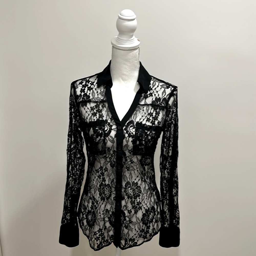 Lace Button Down Top - image 1